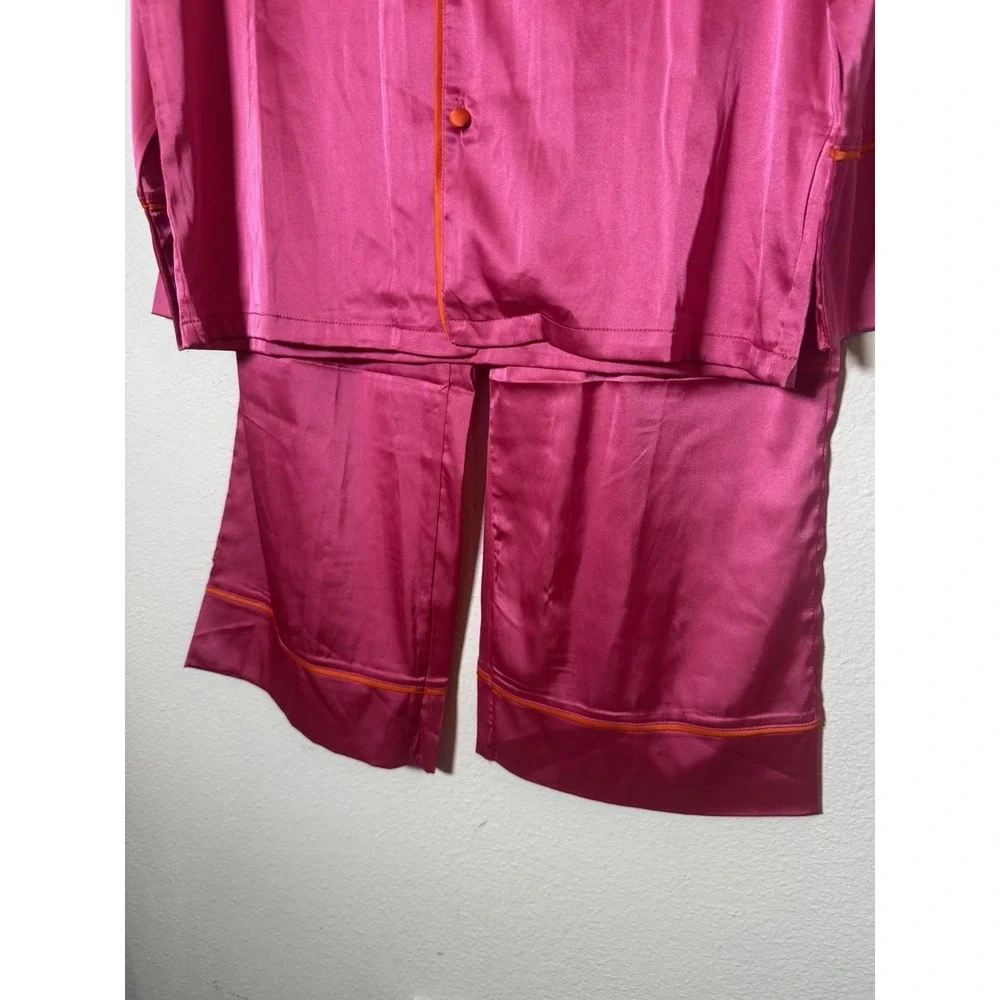 Heidi‎ Houston Pajamas Wide Leg Elastic Waist Pants Long Sleeve Top Set Size XS